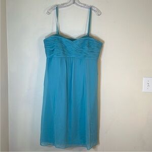 Ann Taylor Silk Strapless/Strap Midi Dress. 18. NWT. $185!